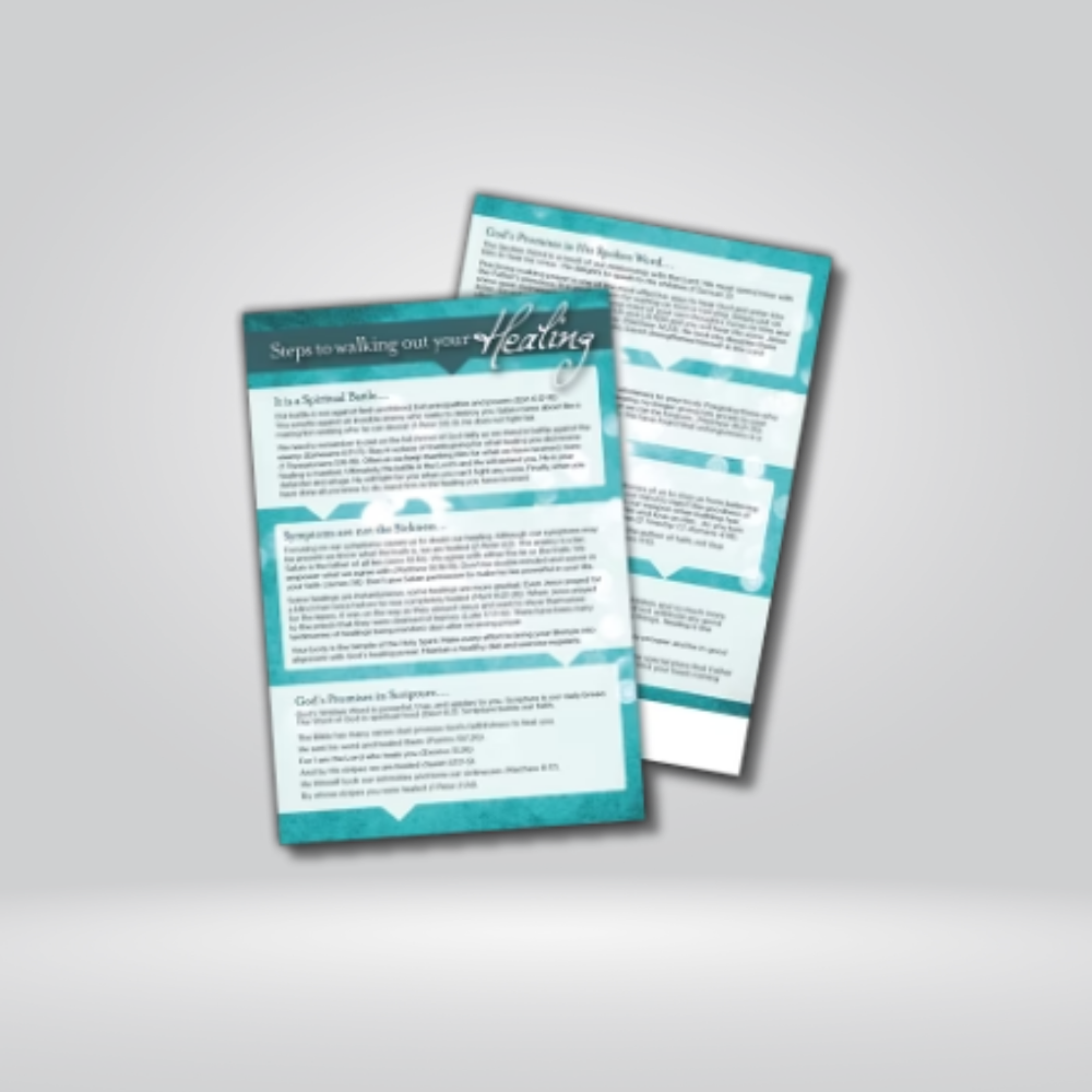 Steps To Walking Out Your Healing Card