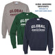 global awakening sweatshirt images in gray green and navy blue